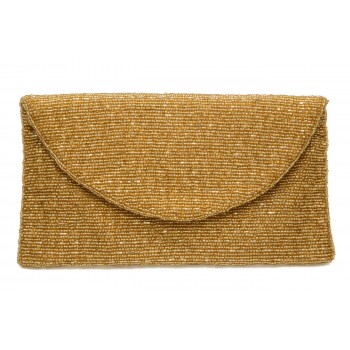 Shiny Gold Mail Clutch